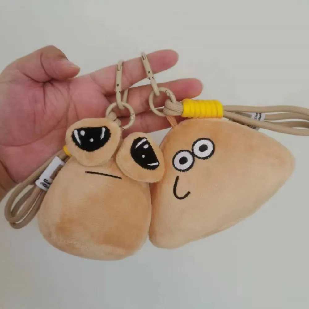10cm Hot Game My Pet Alien Plush Keychains Furdiburb Emotion Alien Soft Toy Keyring Stuffed Animal Pou Doll Bag Pendant GiftsX241008