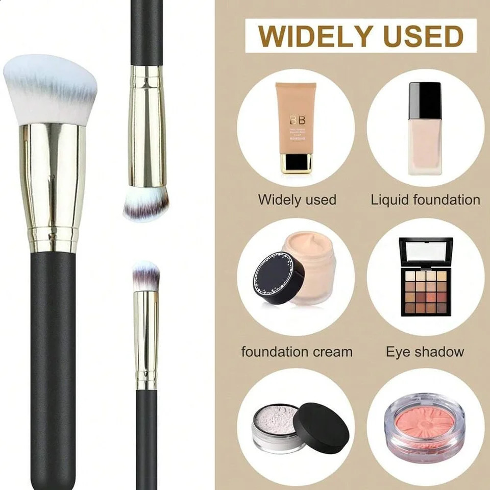 170/270 makeup brush basic powder makeup brush flat top concealer female makeup brush black beauty tool 241008