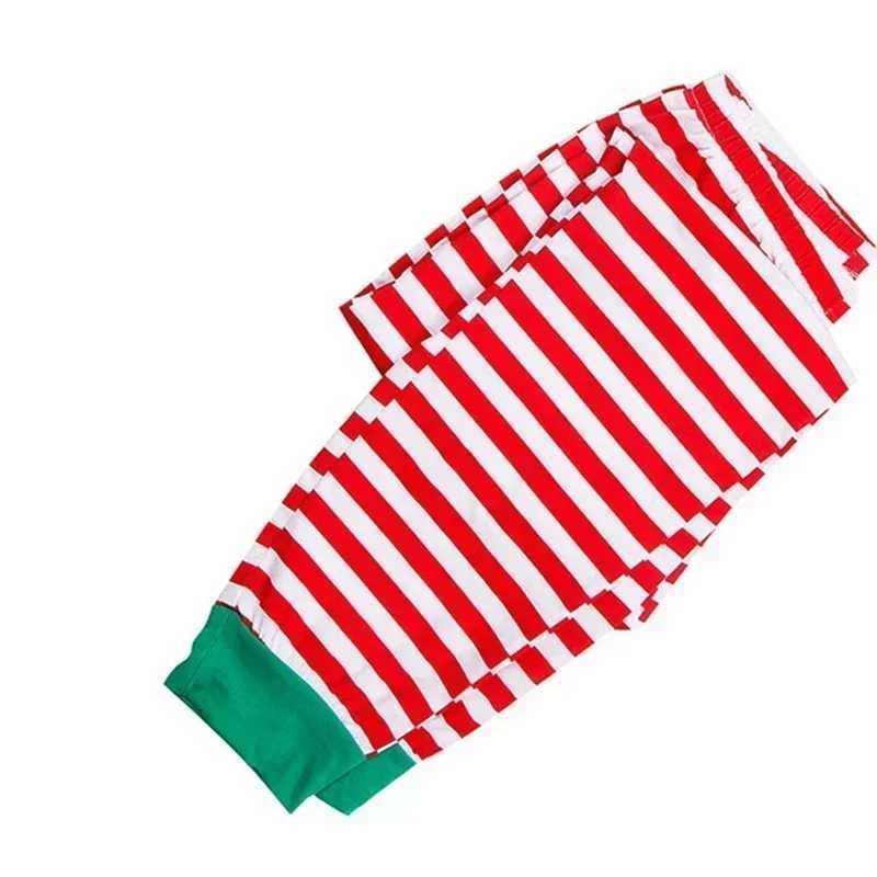 Christmas Gift Mom Daughter Dad Son Matching Clothes Christmas Pajama Set Soft and Cute Striped Printed Clothing Set Pajamas W241008