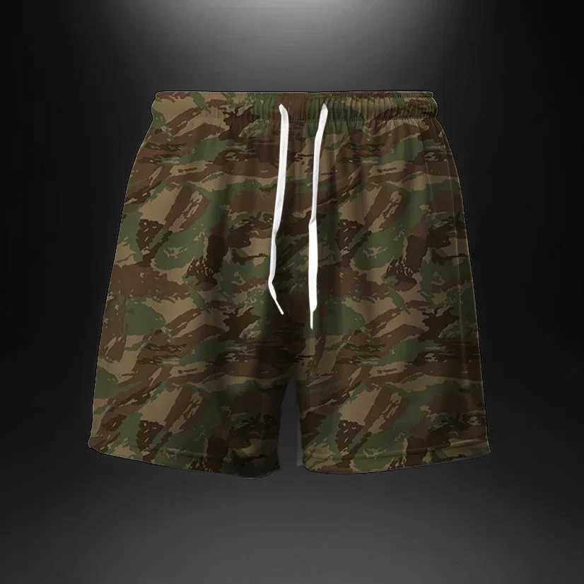 Summer new womens summer bag plus size fitness training fast dry jogging casual sports mesh camouflage shortsW240713