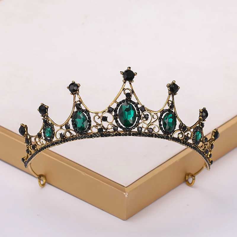 Black rhinestone crystal rhinestone party wedding hair jewelry accessories birthday Tiaras Halloween crown W241007