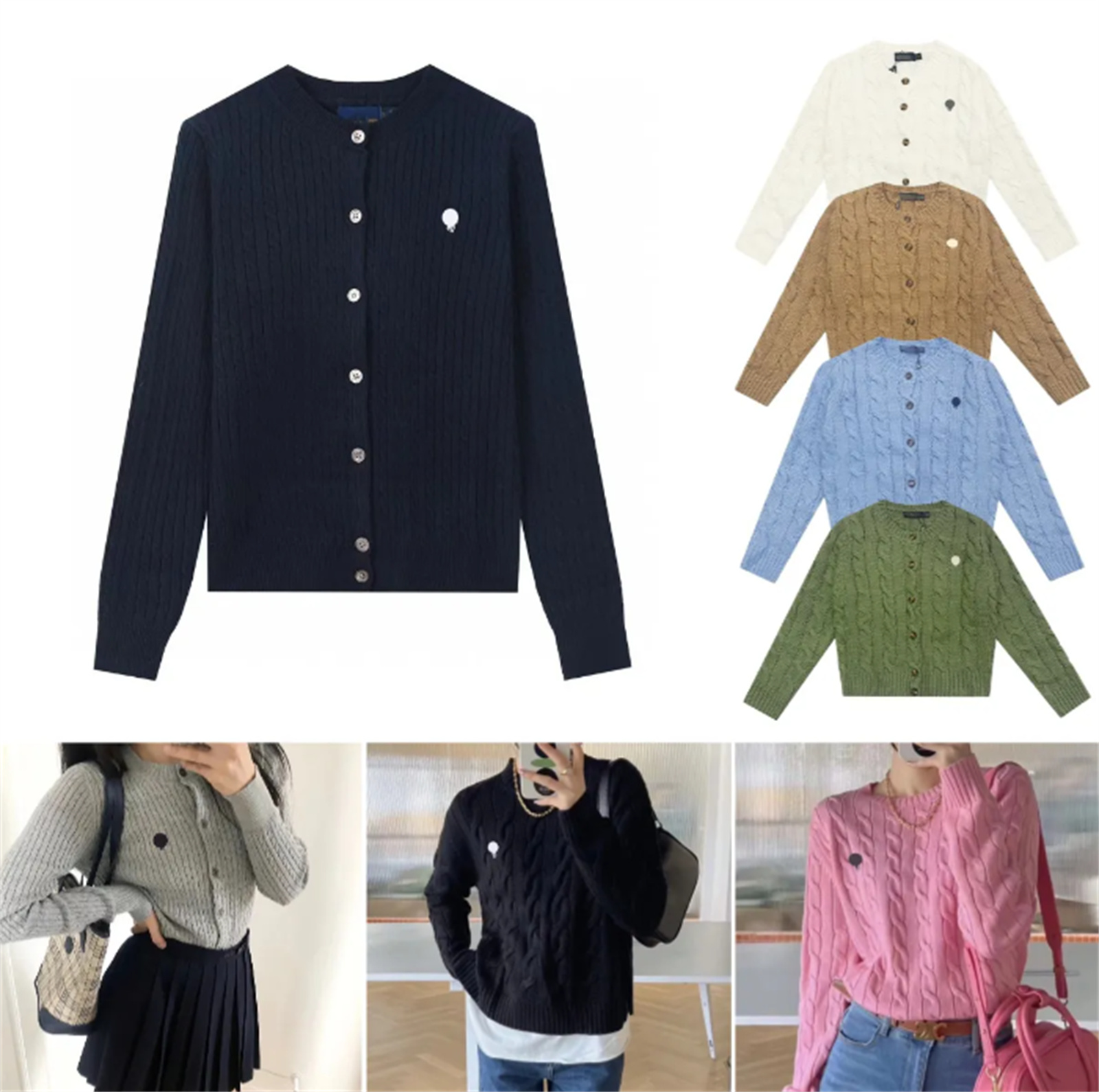 Designer Women's Sweaters Warm sweater long sleeve Woman Knits Shirts Top winter Women's Clothing Cardigan knitting Sweaters Coats jumper knitwear Coats