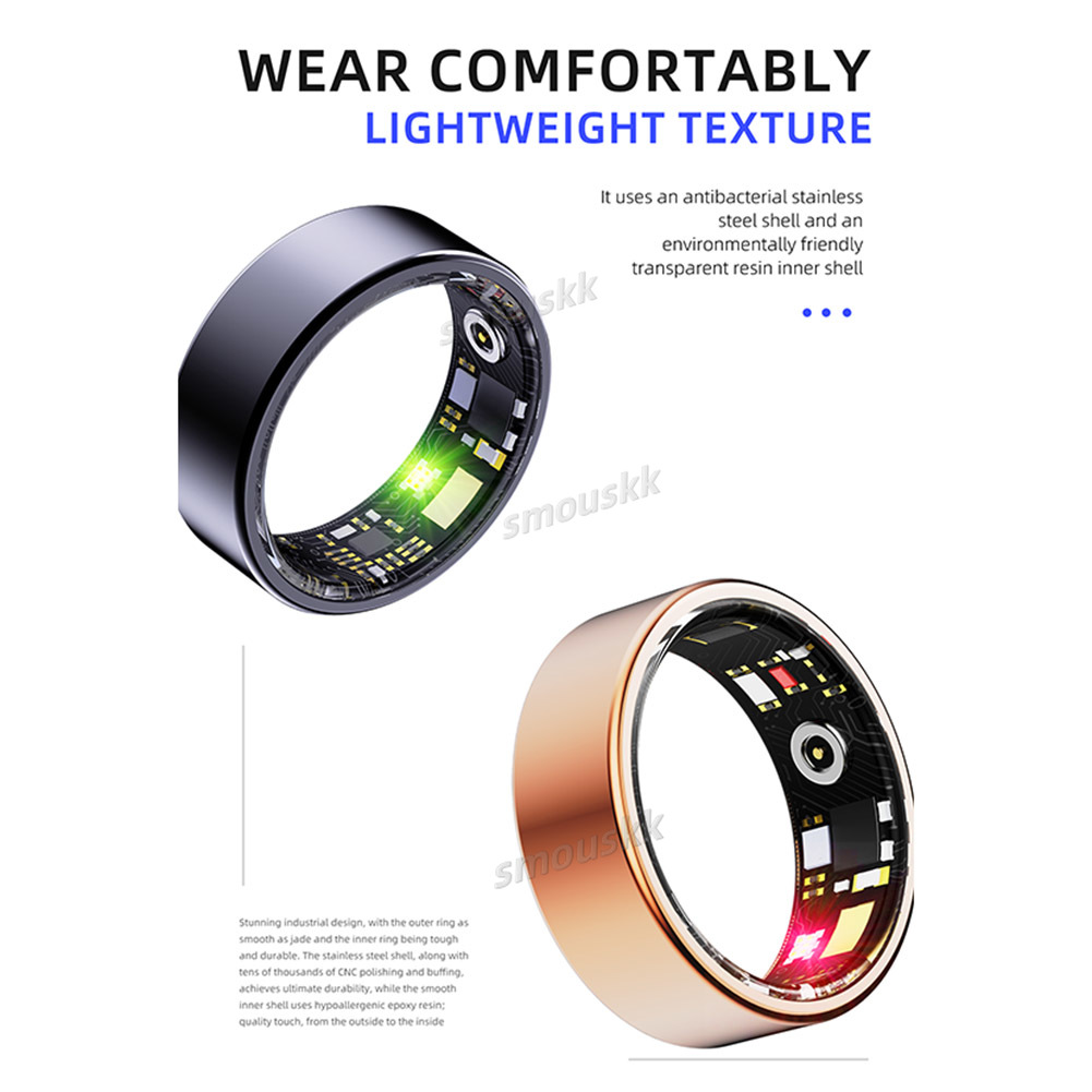 R11m Smart Heart Rate Blood Oxygen Sleep Monitoring Sport Health Bluetooth-Compatible 5.0 Fiess Ring For Android Ios