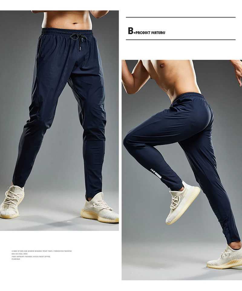 Summer Thin Mens Jogging Sweatpants Elastic Shrink Leg Casual Outdoor Training Fitness Sport Pants Running Trousers Mens PantsX241008