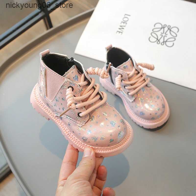 Boots Autumn Winter Baby Girls Casual Boots Infant Shoes British Style Outdoor Children Short Boots Anti-Slippery Kids Princess Shoes L240910