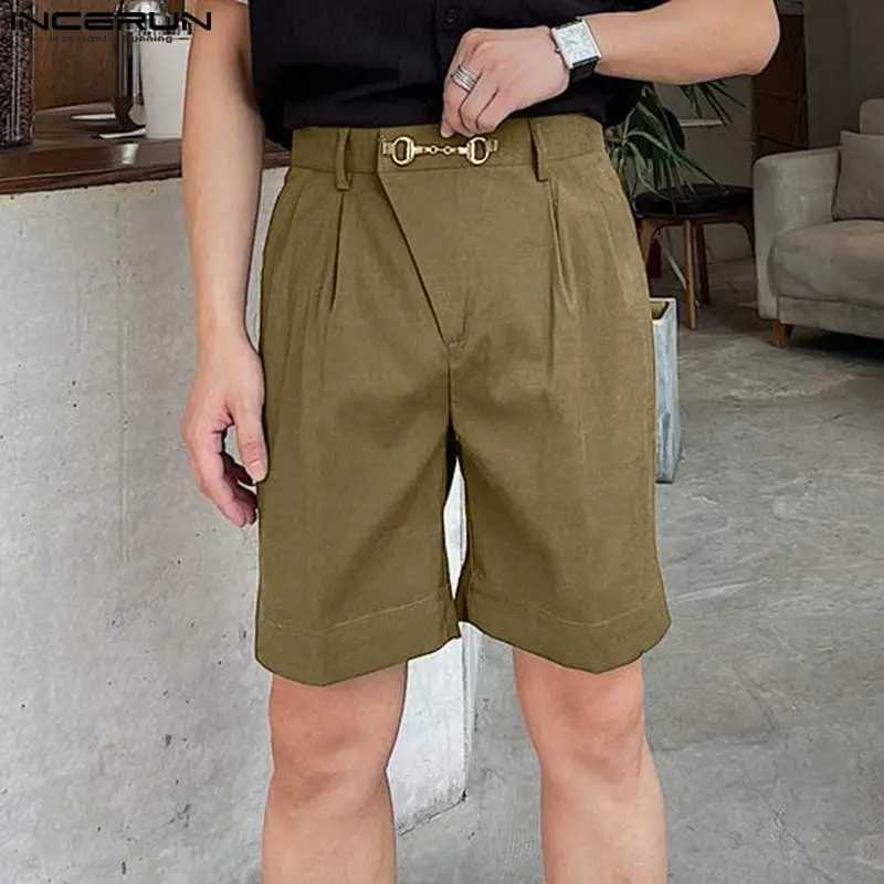 Mens Casual Shorts Button Solid Color Summer Jogger Mens Street Clothing 2023 Korean Fashion Casual Mens Shorts S-5XLW240713