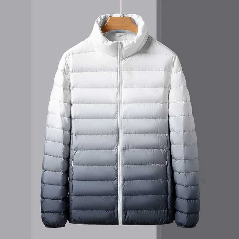 2023 lightweight Down jacket mens short autumn and winter top white duck down winter warm coat large mens clothingXJ241008