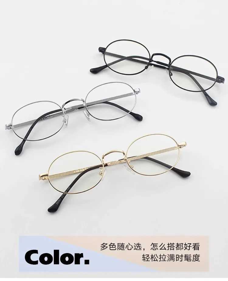 Retro oval silver rimmed eyeglasses women can be fitted with degrees of high intellectual sense eyeglasses frames small framesX241008