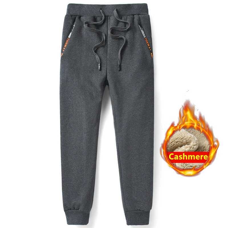 Mens Cashmere Thickened Trousers Winter Lamb Cashmere Sweatpant for Men Comfortable Sports Pants Men Casual Warm Joggers PantsX241008