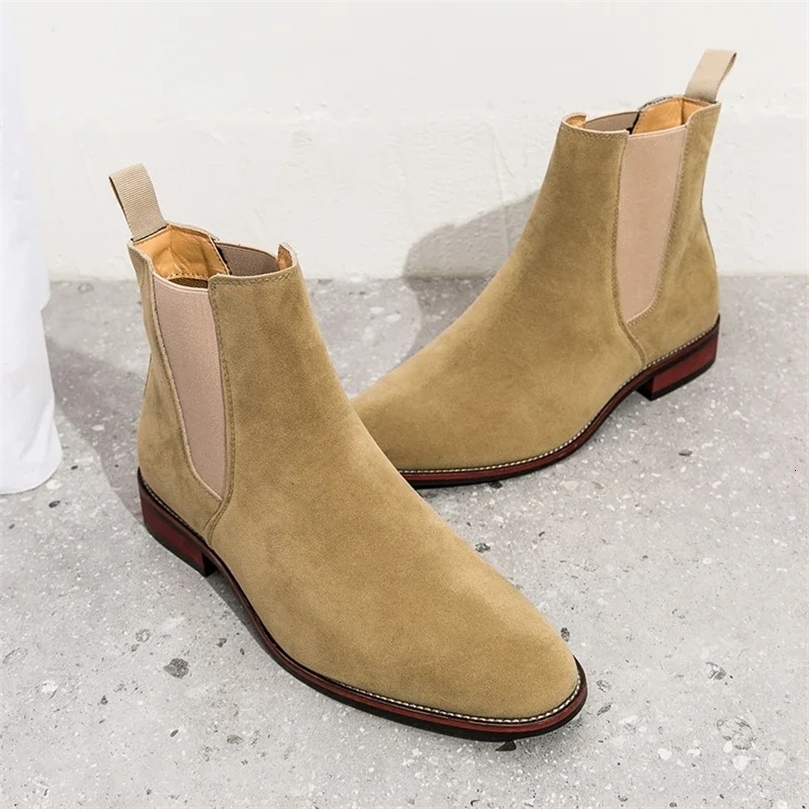 Winter mens ankle boots European American British style selling mens wedding corner shoes classic suede Chelsea boots 2024 ww 241008
