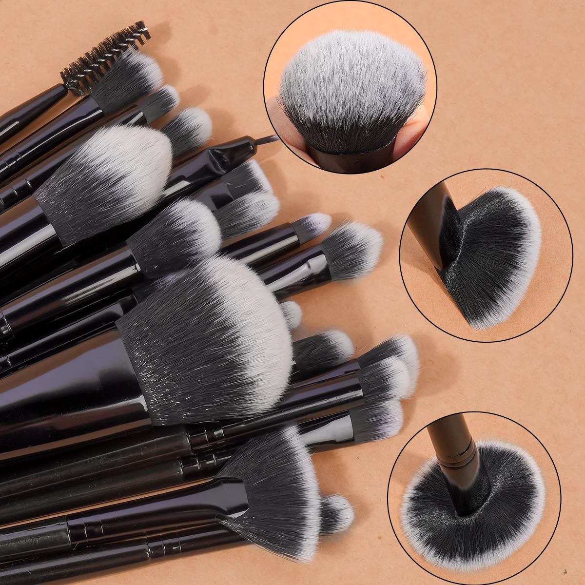 29 Makeup Tool Set 20 Makeup Brushes9 Makeup Sponges Air Pads Powder Puffs Finger Puffs Set Portable Makeup Tools 241008