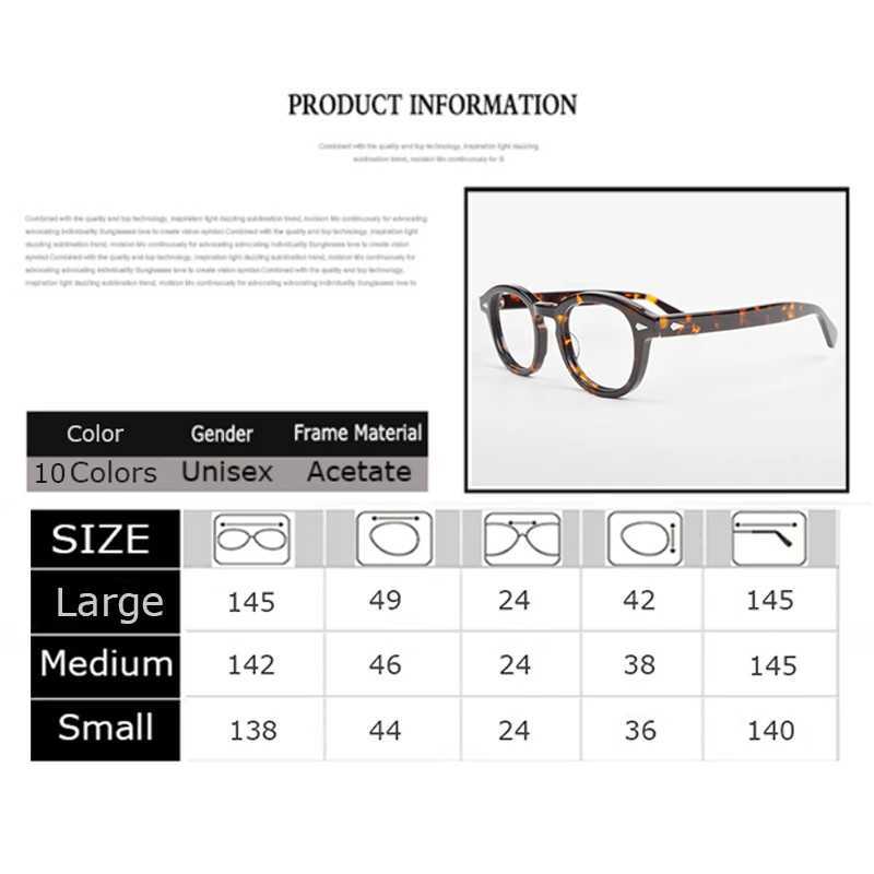 Johnny Depp Eyeglasses Frame Men Women Acetate Computer Optical Retro Lemtosh Style Glasses Spectacle Frame Clear LensX241008