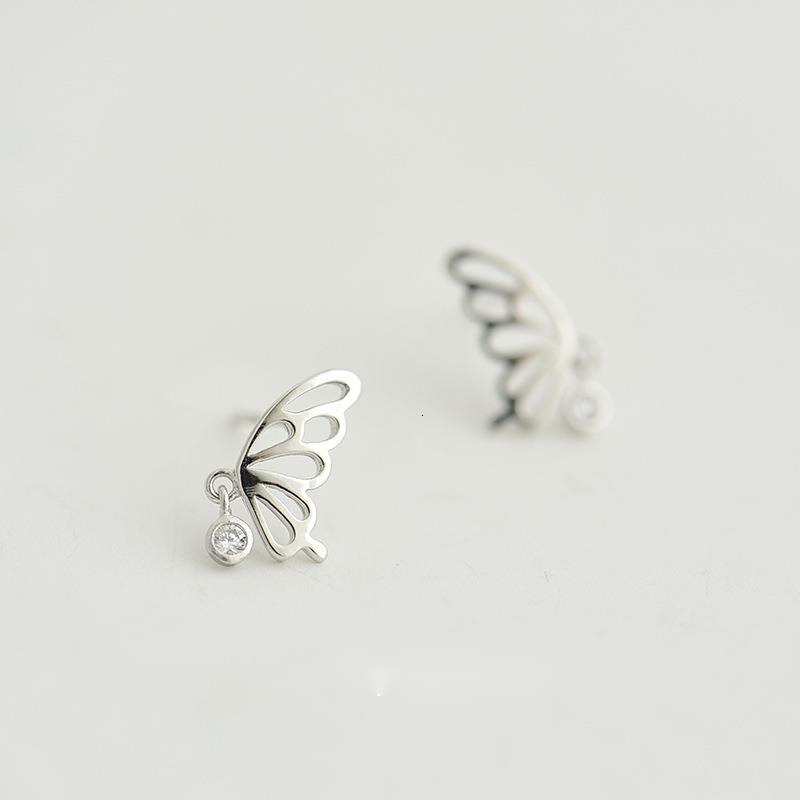 Sier Needle , Fresh Elegant, Simple, Sweet and Fashionable, Water Dia Mini Earnail for Women