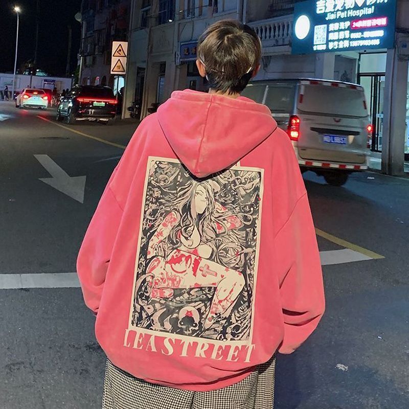 2024 New Designer Winter American Hip Hop Washed Old Plush Thick Hoodie Men's Autumn/Winter Fashion Retro Hoodie Jacket