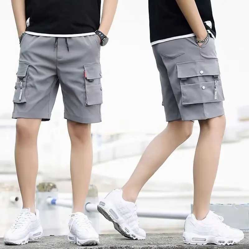 Summer casual shorts mens fashion Instagram explosion loose casual trend wearing Korean version casual pantsW240713