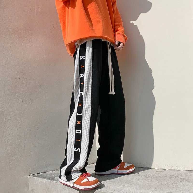 Mens Sweatpants Wide Leg Man Sweat Pants Hip-hop Trousers Straight Slacks Korean Style New Items In Summer Stylish Baggy Y2kX241008