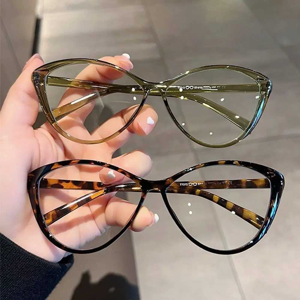 European American Trendy Glasses Anti Blue Light Glasses Retro Large Frame Ultralight Optical Spectacle Eyeglass Women GogglesX241008