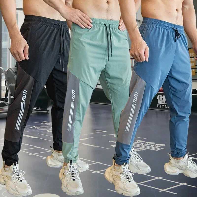 Gym Fitness Workout Sweatpants Running Athletic Apparel Outdoor Training Sports Trousers Elastic Waist Zipper Pockets Long PantsX241008