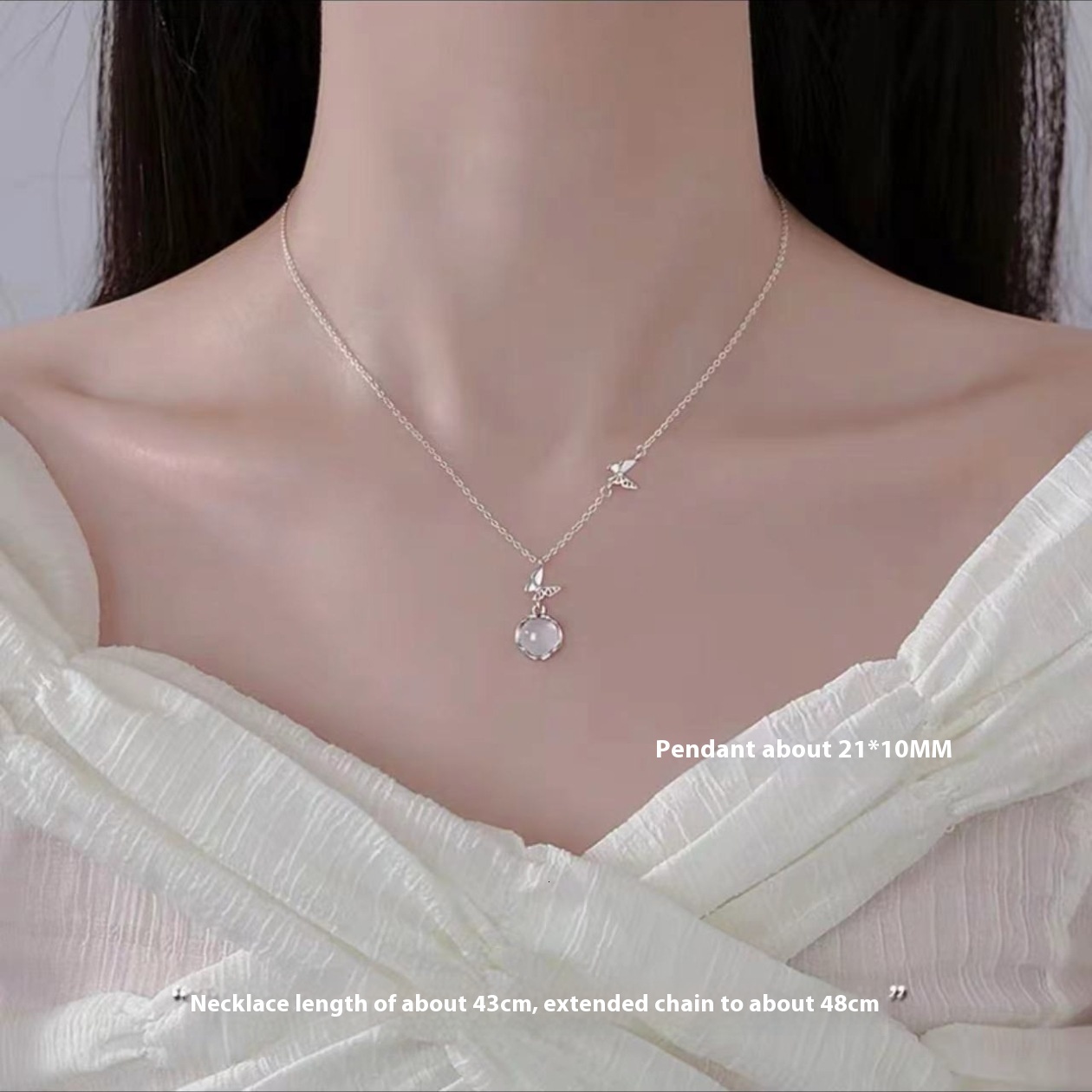 butterfly necklace 2024 new light high-end female niche design collarbone chain