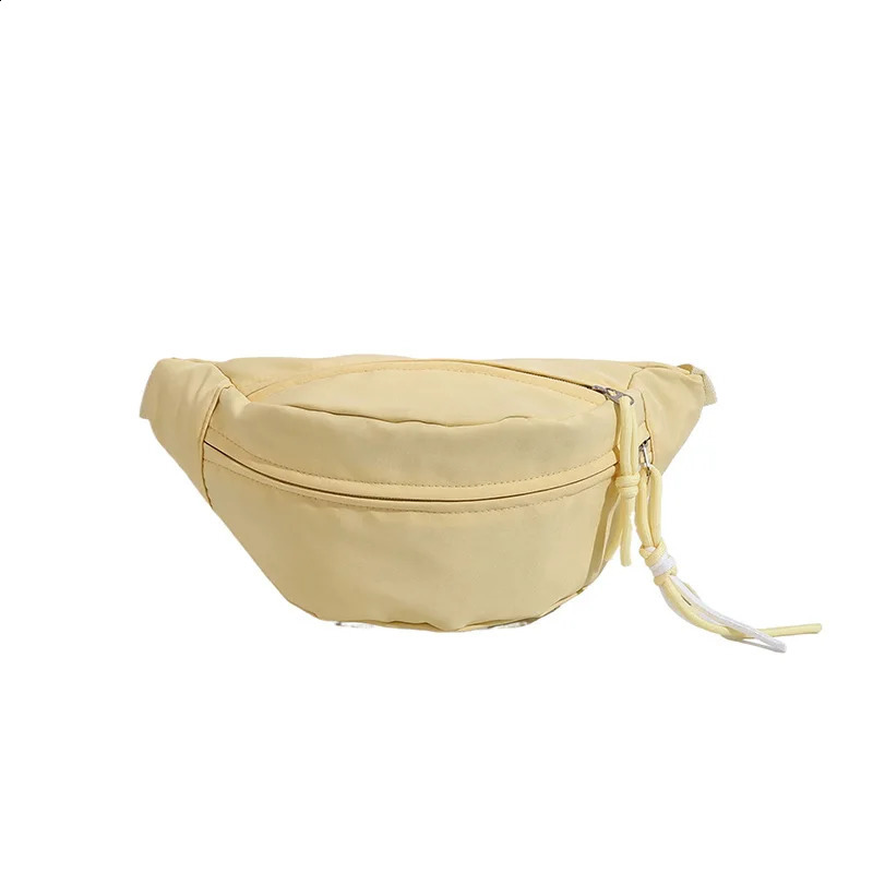 Korean style fashionable zipper womens Fanny Pack wide shoulder strap small messenger bag 241008