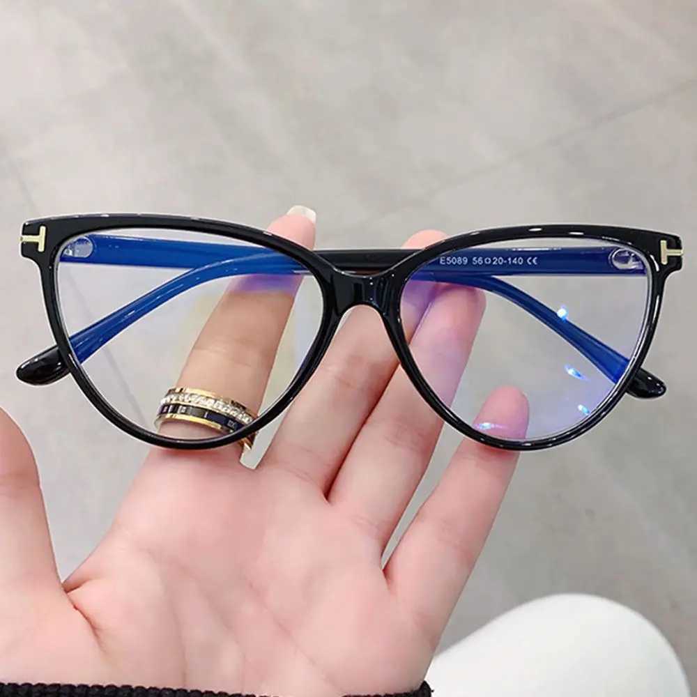 Fashion Women Leopard Big Frame Anti-UV Blue Rays Glasses Men Computer Goggles Round Frame Eyeglasses Eyewear Vision CareX241008