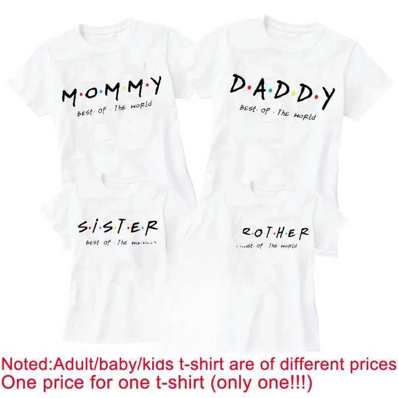 Family Outfit Matching Tshirt Clothes Friend TV Font Outfit Clothing Children T-shirts MOM Family Look OutfitsXJ241008