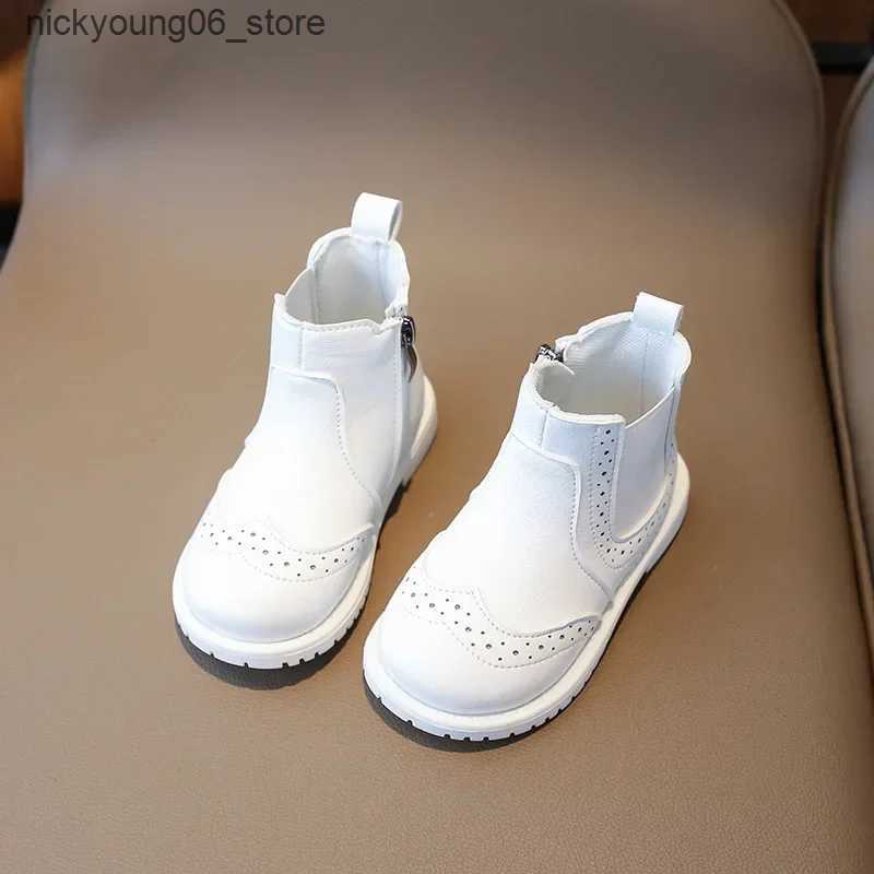 Boots Girls Leather Boots for Autumn Winter New Princess Girls Shoes Fashion Versatile Short Boots for Girls Ankle Boots Botas Nia L240910