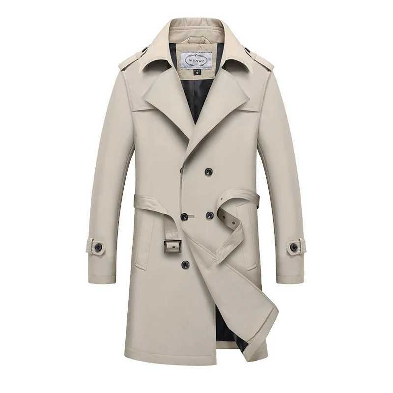 2023 new windproof jacket mens autumn and winter European version long velvet business casual jacket mens jacket luxury W241007