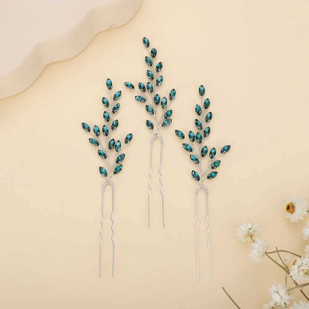 7 colors of rhinestone hair bridal flower hair jewelry suitable for party womens heads wedding hair accessories W241007