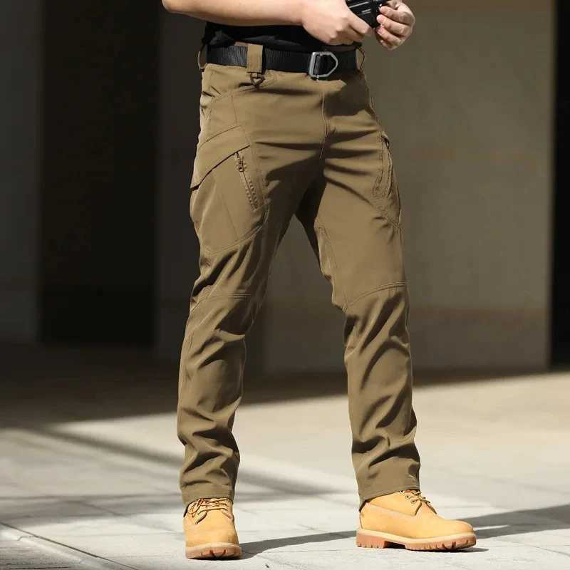 2024 New Mens Tactical Pants Multiple Pocket Elasticity Military Urban Commuter Tacitcal Trousers Men Slim Fat Cargo Pant 5XLX241008