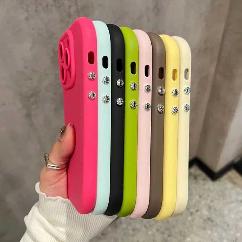 Luxury Case Candy Color soft silicone phone case suitable for iPhone 16 Pro Max 15 14 13 12 11 Plus X XS XR shock-absorbing bumper lens protective cov