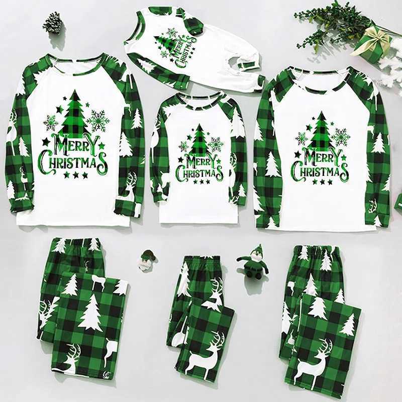 Christmas Family Matching Set Mom Dad Child 2-piece Pajama Set Baby Pants Casual Loose Pajamas W2410084