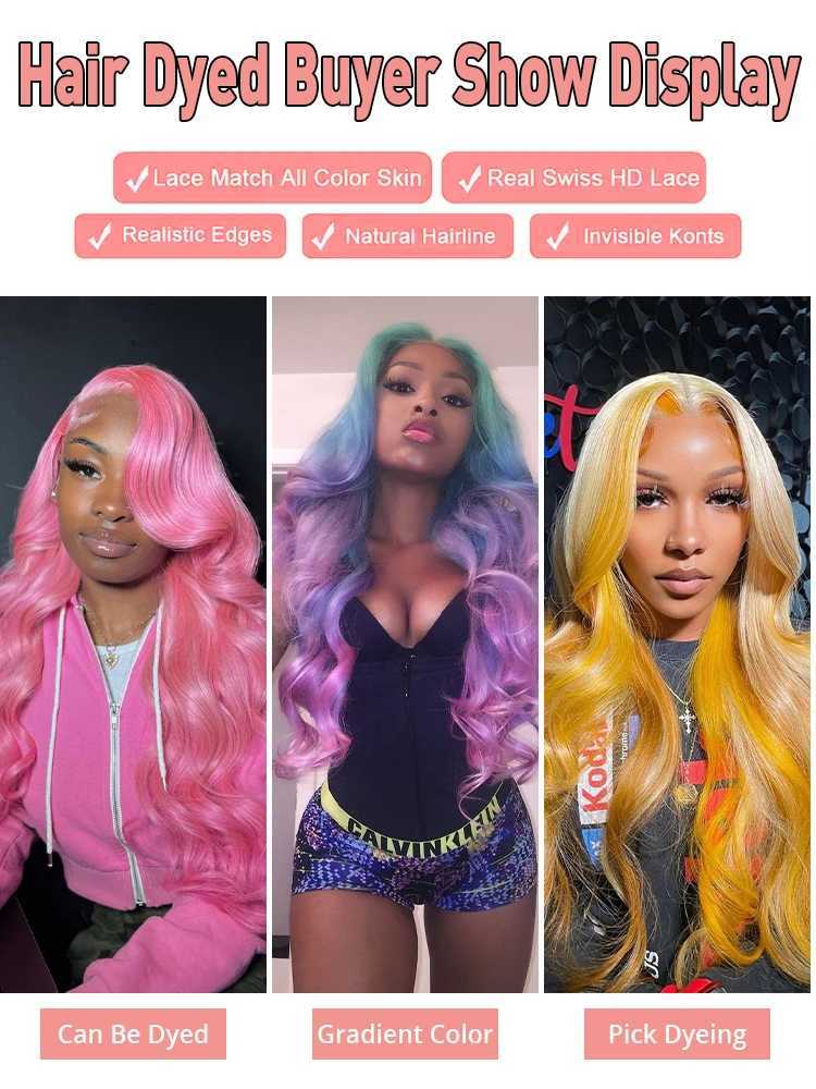 30 36 40 Inch 613 Honey Blonde Body Wave 250% Density 13x6 HD Lace Front Human Hair Wigs 13x4 HD Lace Frontal Wig for WomenXJ241008