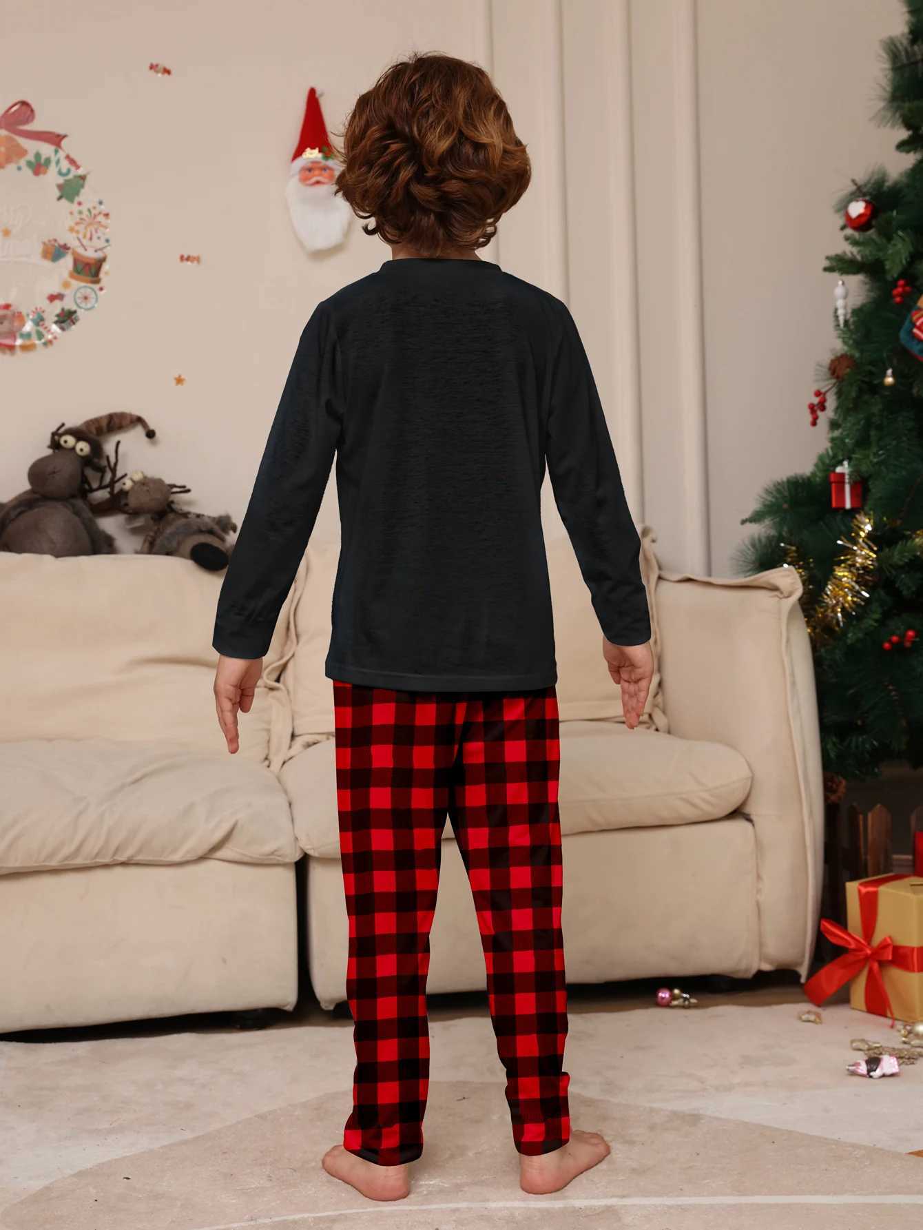 Santa Claus mother child shirt pants family matching set Christmas pajamas baby jumpsuit W241008