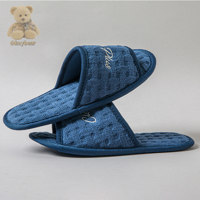 Ddmybear Pure Soft Sole Silent With Exposed Toes, Neutral Comfortable, Machine Washable, Simple And Versatile Cotton Slippers Chinese Brand Shoes F100