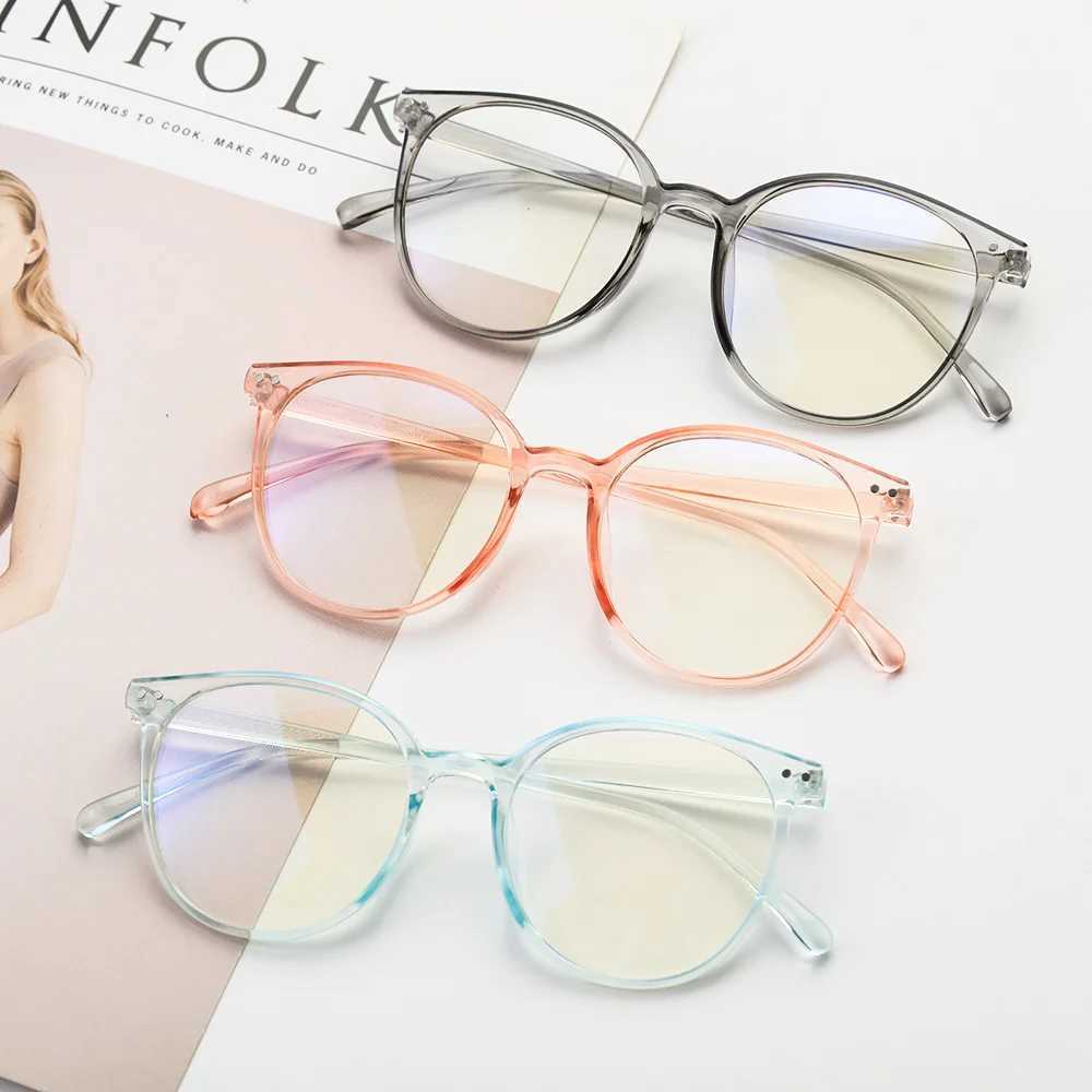 Anti Blue Light Glasses Retro Ultralight Round Frame For Women Men Optical Spectacles Blocking Gaming Filter GlassesX241008