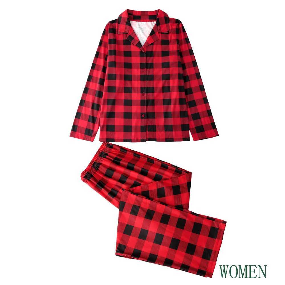 Womens mens and girls sleepwear Christmas matching set plain weave family appearance 2-piece casual set warm sleepwear Christmas gift W241008