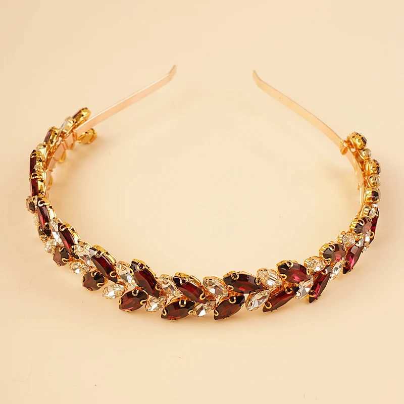 12 color bridal crystal wedding headband silver blue red bridal headpiece sparkling rhinestone hair accessories for women and girls W241007