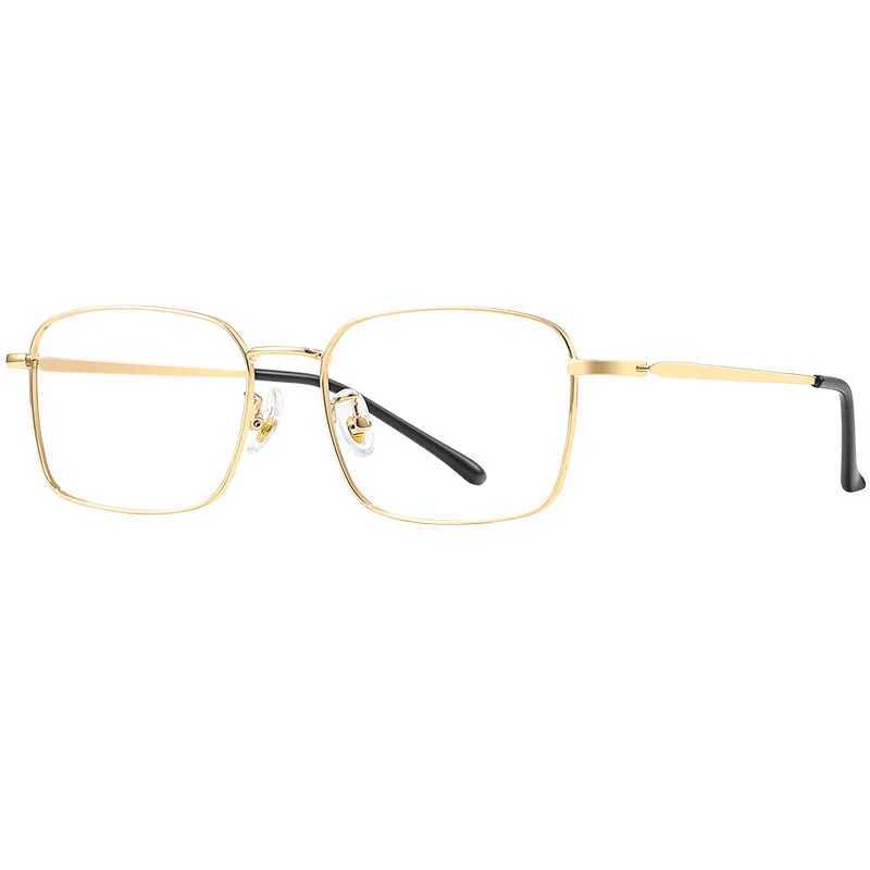 New Men Business Metal Eyeglasses Frame Square Flat Light Mirror Women Spectacle Glasses Frame Anti Blue Light Fashion EyewearX241008