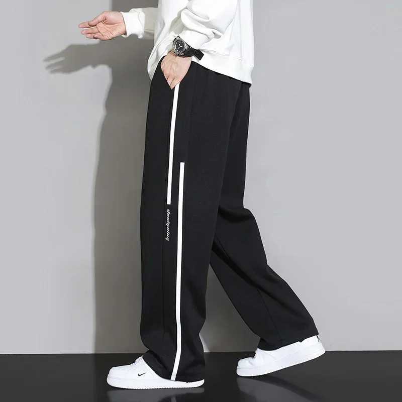 2024 New Sweatpants Men Baggy Joggers Wide Leg Pants Neutral Breathable Loose Outdoor Trousers Fashion Design Jogging PantsX241008