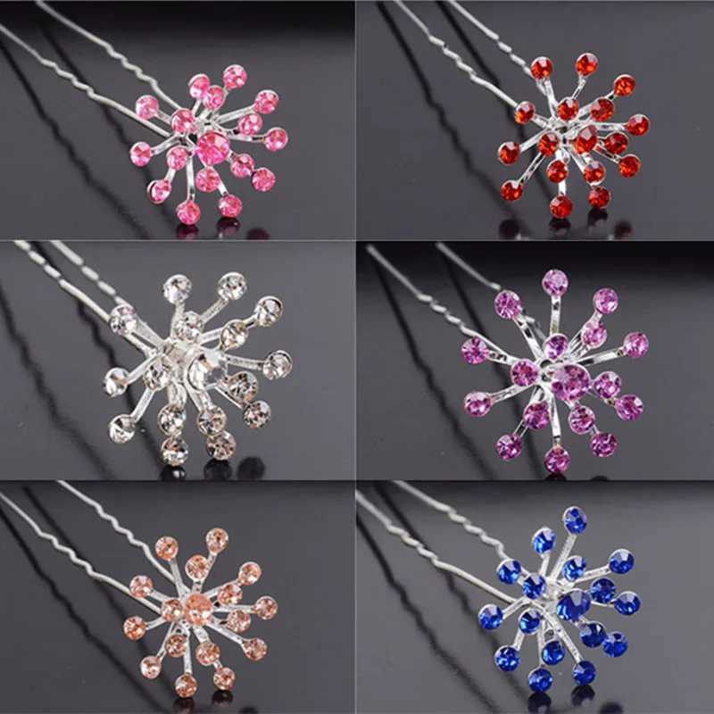 Bridal hair accessories rhinestone flower crystal hair clip vintage Pave hair clip womens wedding party hair clip W241007