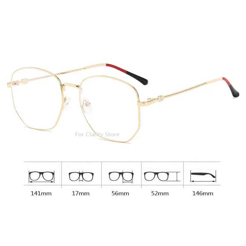 Korea Big Alloy Glasses Frame Women Ins No Makeup Plain Glasses Men Eyewear Cute Decorative Computer GlassesX241008