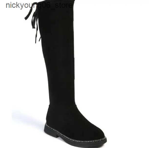 Boots New childrens boots Girls Knee-high Boots Princess Edition Childrens Tall Boots Children High Kids Shoes Bota Kids L240910