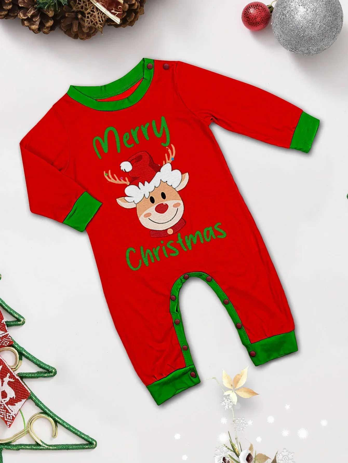 New 2024 Family Cute Cartoon Printed Pajama Set 2-piece Set Pajama Baby Dog Hoodie Home Clothing W241008