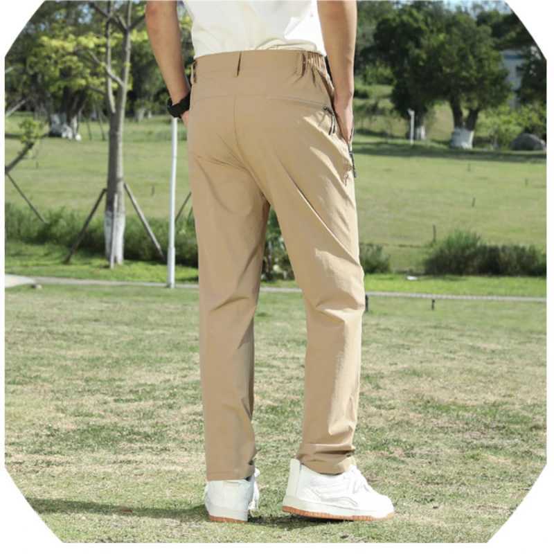 Mens Golf Wear Pants Summer Casual Sports Outdoor Quick Drying Hiking Pants Elastic Slim Jogging Work Trousers Sweatpants MaleX241008