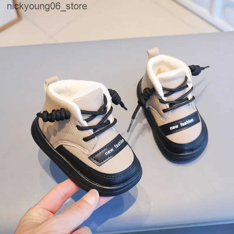 Boots Baby Shoes Plush Kids Boot Thick Snow Boots Cotton Shoe Winter Shoe for Girl Kids Shoe for Girl Toddler Shoes Ankle Boot Botas L240910