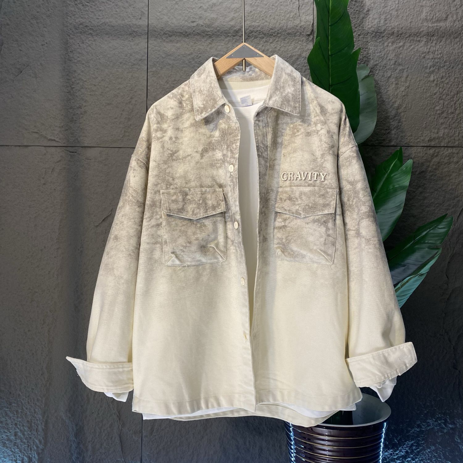 2024 autumn long sleeved loose fashion casual design sense niche versatile and stylish men's shirt trend