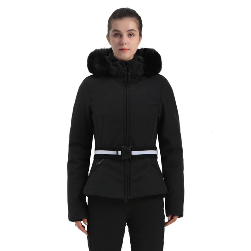Gsou 2024 New Ski Jacket Women Thickening Snowboard Female Overalls Winter Windproof Waterproof Breathable Clothing Skiing Coat