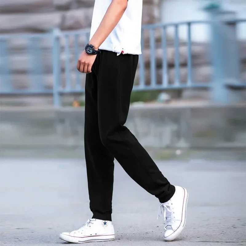 Spring Autumn Tall Men Pants Joggers Streetwear Casual Sweat Track Jogging Black Blue Grey Trousers Harem Male Fleece SweatpantsX241008