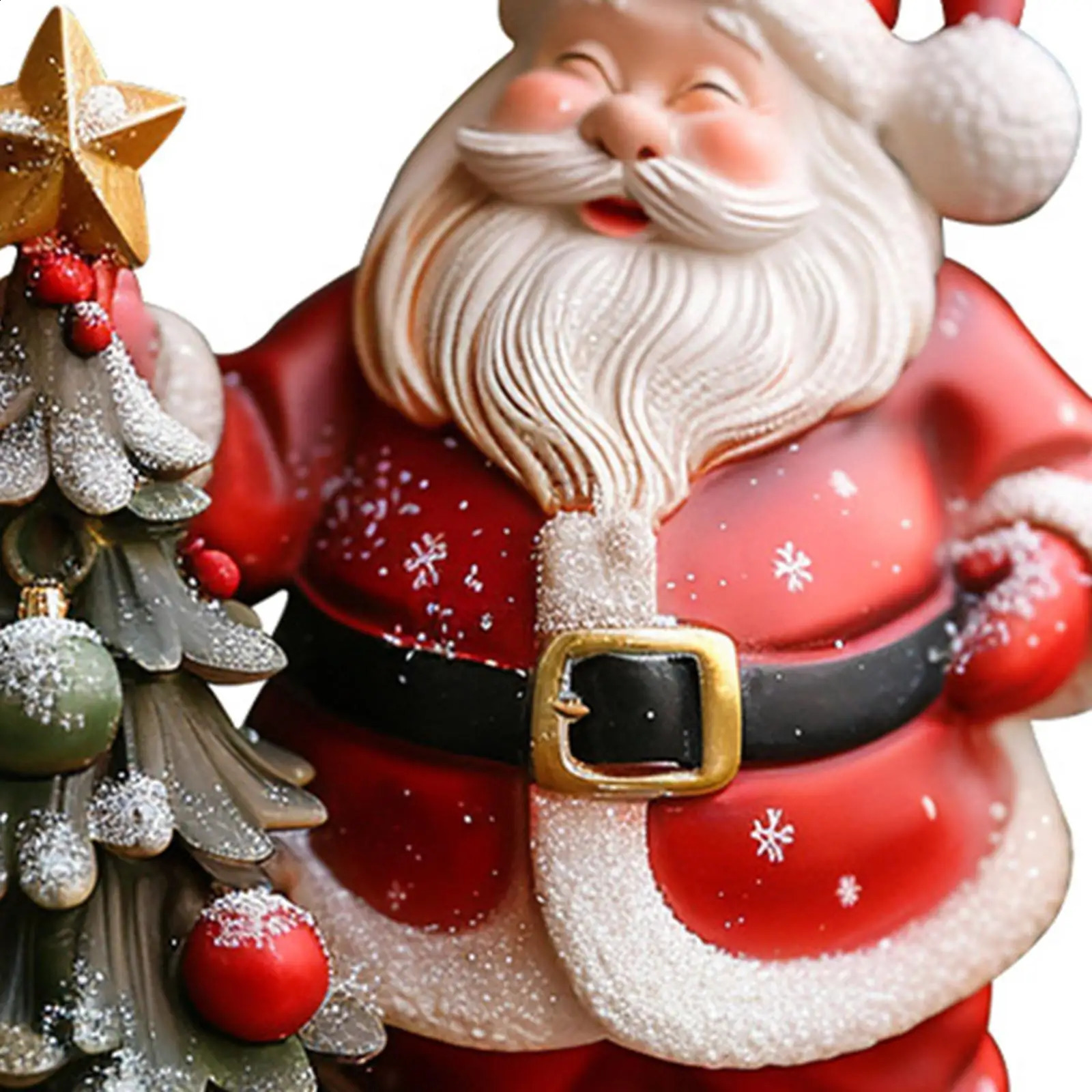 Santa Claus statue fireplace frame Christmas gift 241007